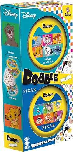 Asmodee - DOBBLE Super Pack Disney und Pixar – Gesellschaftsspiel – Kartenspiel, Geschwindigkeit und Beobachtung – Spiel für Familie und Kinder ab 6 Jahren – 2 bis 8 Spieler – französische Version Asmodee - DOBBLE Super Pack Disney und Pixar – Gesellschaftsspiel – Kartenspiel, Geschwindigkeit und Beobachtung – Spiel für Familie und Kinder ab 6 Jahren – 2 bis 8 Spieler – französische Version von Asmodee