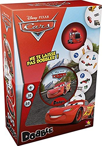 Asmodee DOBCARS01 Action- und Reflex-Spiel Dobble – Cars, französische Ausgabe von Asmodee