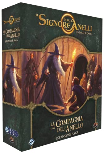 Asmodee – Der Herr der Ringe, Das Kartenspiel: Die Gesellschaft des Rings, Erweiterung Saga, 1–4 Spieler, ab 14 Jahren, italienische Ausgabe von Asmodee Italia