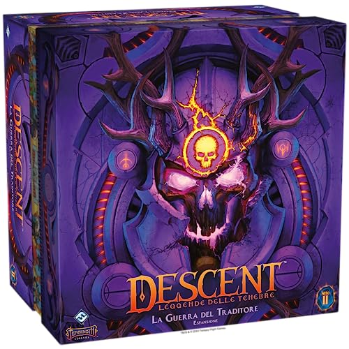 Asmodee - Descent, Legenden der Finsternis: Der Krieg des Verräters - Erweiterung Brettspiel, 1-4 Spieler, 14+ Jahre, Ausgabe auf Italienisch von Asmodee