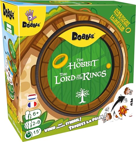 Asmodee Dobble Der Herr der Ringe – Kartenspiel – schnelles und lustiges Gesellschaftsspiel für die ganze Familie, 2-8 Spieler, ab 6 Jahren – Französisch/Niederländische Version Asmodee Dobble Der Herr der Ringe – Kartenspiel – schnelles und lustiges Gesellschaftsspiel für die ganze Familie, 2-8 Spieler, ab 6 Jahren – Französisch/Niederländische Version von Asmodee