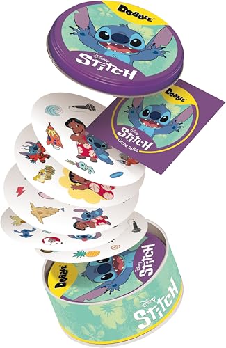 Asmodee Dobble Disney Lilo and Stitch Familien-Kartenspiel, ab 6 Jahren, 2–8 Spieler, 15 Minuten Spieldauer von Asmodee