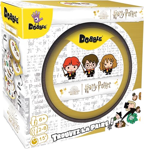 Asmodee - Dobble Harry Potter – Gesellschaftsspiele – Kartenspiele – Familien- und Kinderspiele ab 6 Jahren – 2 bis 8 Spieler – französische Version Asmodee - Dobble Harry Potter – Gesellschaftsspiele – Kartenspiele – Familien- und Kinderspiele ab 6 Jahren – 2 bis 8 Spieler – französische Version von Asmodee