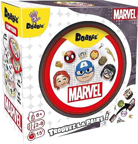 Asmodee - Dobble: Marvel Emoji offiziell – Gesellschaftsspiel – Schnelligkeits- und Beobachtungsspiel – Familienkartenspiele – Spiele für Kinder ab 6 Jahren – 2 bis 8 Spieler – französische Version Asmodee - Dobble: Marvel Emoji offiziell – Gesellschaftsspiel – Schnelligkeits- und Beobachtungsspiel – Familienkartenspiele – Spiele für Kinder ab 6 Jahren – 2 bis 8 Spieler – französische Version von Asmodee