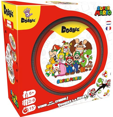 Asmodee - Dobble: Super Mario – Gesellschaftsspiele – Kartenspiel – Spiel für Kinder, Erwachsene und Familie – Schnelligkeit und Beobachtung – ab 6 Jahren – 2 bis 8 Spieler – 15 Minuten – von Asmodee