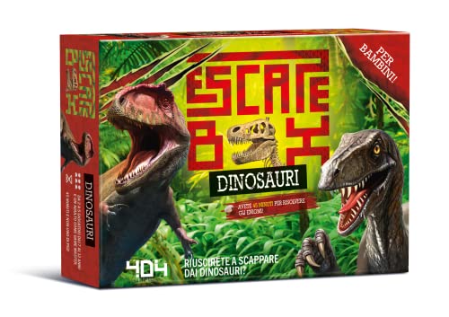 Asmodee - Escape Box: Dinosaurier - Lustiges Box-Spiel zur Organisation Einer Schatzsuche, 2-5 Spieler, 8-12 Jahre, Ausgabe auf Italienisch von Asmodee