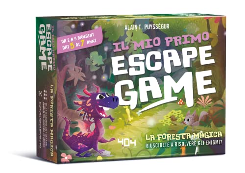 Asmodee Escape Box: Mein erstes Escape Spiel, Der Zauberwald, Schatzsuche für Kinder, 2-5 Spieler, 5-7 Jahre, italienische Ausgabe von Asmodee