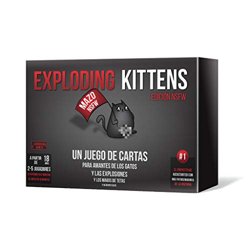 Asmodee Exploding Kittens Explodierende Kätzchen, NSFW, Spanisch, ab 18 von Asmodee