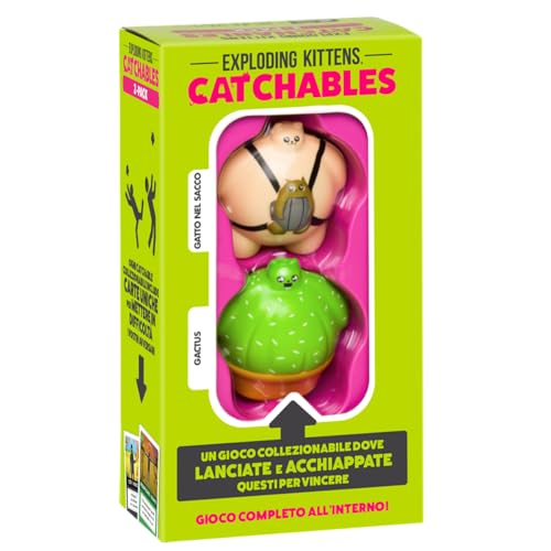 Asmodee Exploding Kittens: Catchables – Katze im Sack, Brettspiel, ab 8 Jahren, 2 Spieler, italienische Ausgabe von Asmodee