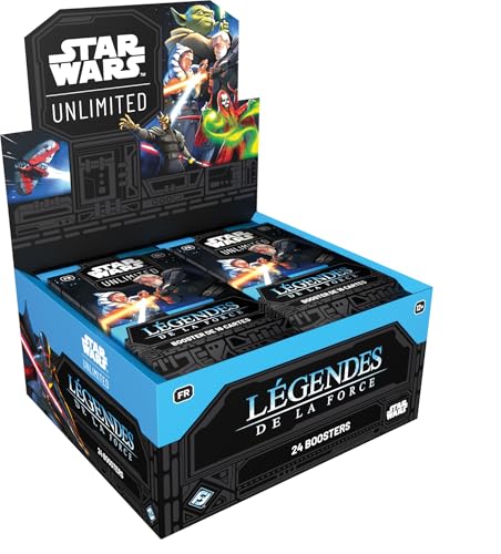 Asmodee FFG – Star Wars: Unlimited Sammelkartenspiel – Legenden der Macht – Box mit 24 Boosterpacks – für Erwachsene und Kinder, ab 12 Jahren, für 2+ Spieler – französische Version von Asmodee