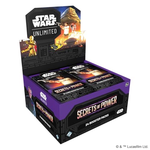 Asmodee - FFG - Star Wars: Unlimited Trading Card Game - Secrets of Power - Booster Display (24 Booster Packs) - TCG für Kinder und Erwachsene, Alter 12+, 2+ Spieler, 20 Minuten, Englisch von Asmodee