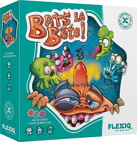 Asmodee FlexiQ Bats das Biest – Gesellschaftsspiele – Kartenspiele – Beobachtungs- und Schnelligkeitsspiele – Familienspiele – Spiele für Kinder ab 6 Jahren – 2 bis 8 Spieler – französische Version von Asmodee