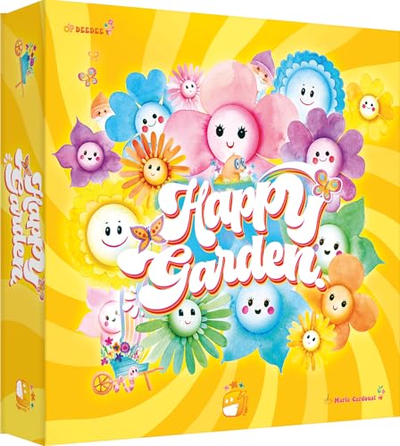 Asmodee Funforge Happy Garden – Gesellschaftsspiel – Ziegelspiel – Strategiespiel ab 8 Jahren – 2 bis 4 Spieler – französische Version von Asmodee