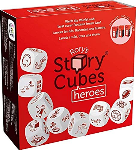 Zygomatic | Story Cubes – Heroes | Familienspiel | Erzählspiel | 1-12 Spieler | Ab 6+ Jahren | 20+ Minuten | Deutsch von Zygomatic