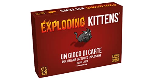 Asmodee - Exploding Kittens - Kartenspiel, Partyspiel, 2-5 Spieler, ab 7 Jahren, Ausgabe auf Italienisch von Asmodee