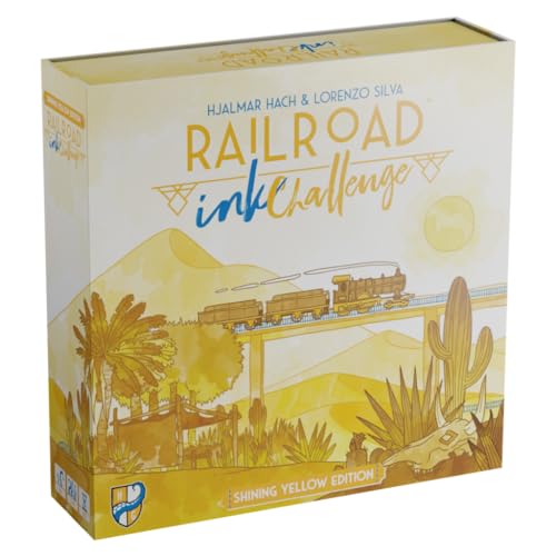 Asmodee, Railroad Ink Challenge-Shining Yellow Edition, Board Game, 1-4 Players, Ages 8+, 15-30 Minute Playing Time von Asmodee