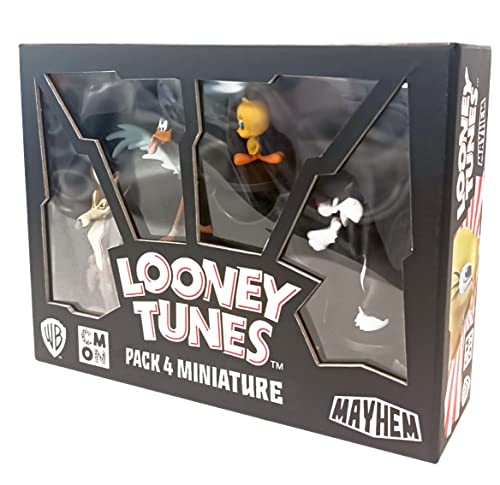 Asmodee - Looney Tunes Mayhem: Packung mit 4 Miniaturen - Erweiterung des Brettspiels, für 2-4 Spieler, ab 10 Jahren, italienische Ausgabe von Asmodee