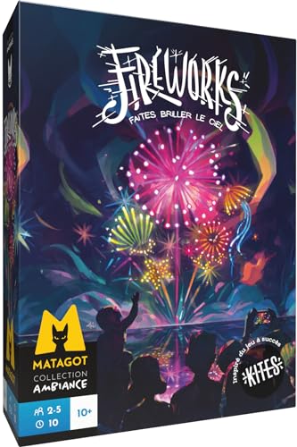 Asmodee Matagot Fireworks – Gesellschaftsspiele – Kartenspiel – Spiel für Kinder, Erwachsene und Familie – ab 10 Jahren – 2 bis 5 Spieler – 15 Minuten – französische Version von Asmodee