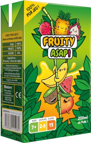 Asmodee - Fruity ASAP – Gesellschaftsspiel für Kinder ab 7 Jahren – Erstellen Sie schnell Fruchtwasserfälle – Kartenspiel entwickelt Geschwindigkeit & Koordination – 2 bis 4 Spieler – 15 Minuten – auf von Asmodee