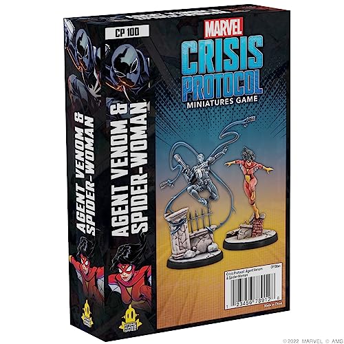 Marvel Crisis Protocol: Agent Venom & Spider Woman | Miniaturen-Kartenspiel, ab 14 Jahren, für 2 Spieler, 90 Minuten Spieldauer von Atomic Mass Games