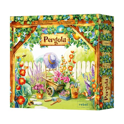 Asmodee Pergola Tischspiel zum Thema Gartenarbeit, strategisches Spiel für 1-4 Spieler mit Solitärmodus, Spiel für Erwachsene und Kinder ab 10 Jahren, 45-60 min, italienische Version von Asmodee