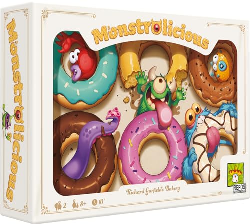 Asmodee Repos Production Monstrolicious – Gesellschaftsspiele – Kartenspiel – Spiel für Kinder, Erwachsene und Familie – ab 7 Jahren – 2 Spieler – 10 Minuten – französische Version von Asmodee