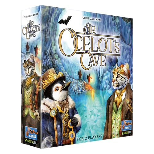 Asmodee Sir Ocelot's Cave, Familien-Brettspiel, ab 8 Jahren, für 2 Spieler, 20–30 Minuten Spieldauer von Asmodee