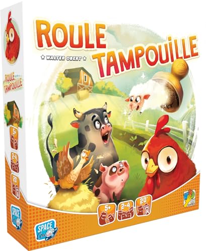 Asmodee Space Cow Roule Tampouille – Gesellschaftsspiele – Stempelspiele – Spiele für Familie und Kinder ab 5 Jahren – 2 bis 5 Spieler – französische Version, SCOSF01FR von Asmodee