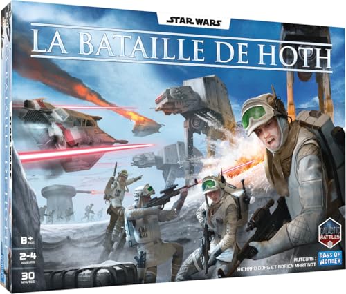 Asmodee - Star Wars Die Schlacht von Hoth – Strategiespiel für 2 bis 4 Spieler ab 8 Jahren – 74 Figuren und 17 Szenarien – Imperium gegen Rebellen – Familienspiel Days of Wonder – Französisch von Asmodee