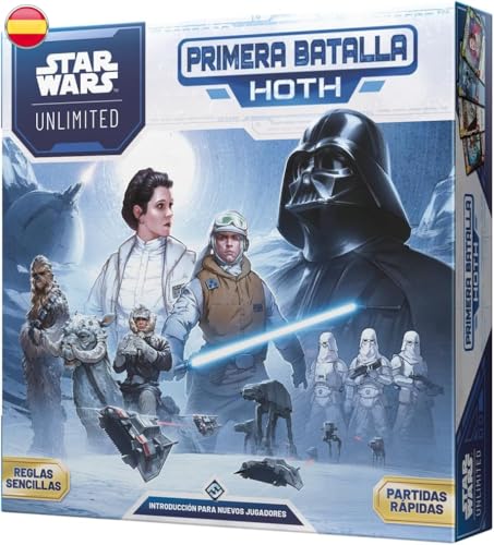 Asmodee Star Wars: Unlimited TCG – Erste Schlacht Hoth, Sammelkartenspiel mit vorgefertigten Decks für Kinder und Erwachsene, ab 12 Jahren, 2 oder älter, 20 Minuten, Spanisch Asmodee Star Wars: Unlimited TCG – Erste Schlacht Hoth, Sammelkartenspiel mit vorgefertigten Decks für Kinder und Erwachsene, ab 12 Jahren, 2 oder älter, 20 Minuten, Spanisch von Asmodee