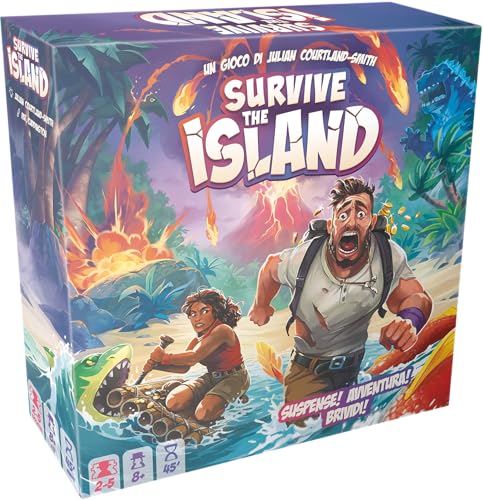 Asmodee Survive The Island, Brettspiel, 8+ Jahre, 2-5 Spieler, italienische Ausgabe Asmodee Survive The Island, Brettspiel, 8+ Jahre, 2-5 Spieler, italienische Ausgabe von Asmodee