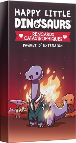 Asmodee - TeeTurtle – Happy Little Dinosaurs: Katastrophale Rencards – Brettspiele – Kartenspiele – Spiele für Erwachsene und Kinder ab 8 Jahren – 2 bis 4 Spieler – Französische Version von Asmodee