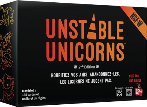 Asmodee - TeeTurtle - Unstable Unicorns: NSFW - Gesellschaftsspiele - Kartenspiele - Gesellschaftsspiele - Spiele für Erwachsene ab 18 Jahren - 2-8 Spieler - Französische Version von Asmodee