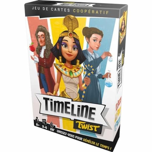 Asmodee - Timeline Twist – Gesellschaftsspiel für Kinder ab 8 Jahren – kooperatives Kartenspiel – In die Ordnung der historischen Ereignisse – 2 bis 6 Spieler – 20 Minuten – auf Französisch von ASMODEE
