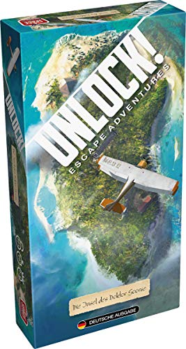 Asmodee, Unlock! – Die Insel des Doktor Goorse, Familienspiel, Rätselspiel, 2-6 Spieler, Ab 10+ Jahren, 60+ Minuten, Deutsch von Space Cowboys