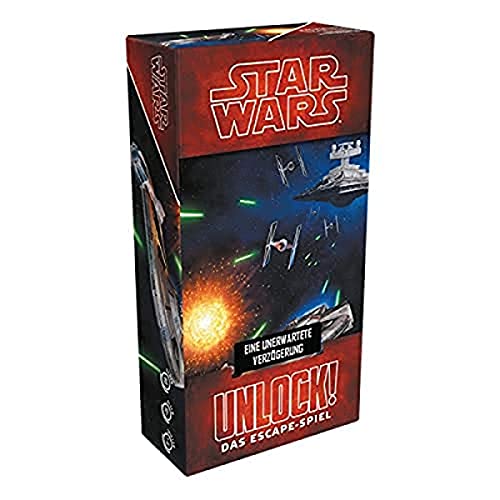 Space Cowboys, Unlock! Star Wars – Eine unerwartete Verzögerung, Familienspiel, Rätselspiel, 1-6 Spieler, Ab 10+ Jahren, 60+ Minuten, Deutsch von Space Cowboys