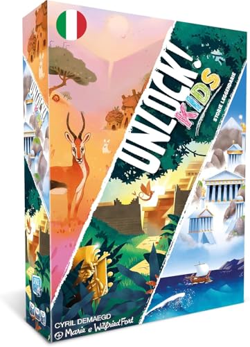 Asmodee - Unlock! Kids - Legendäre Geschichten, Escape Room für den Tisch, ab 6 Jahren, 1-4 Spieler, italienische Ausgabe von Asmodee