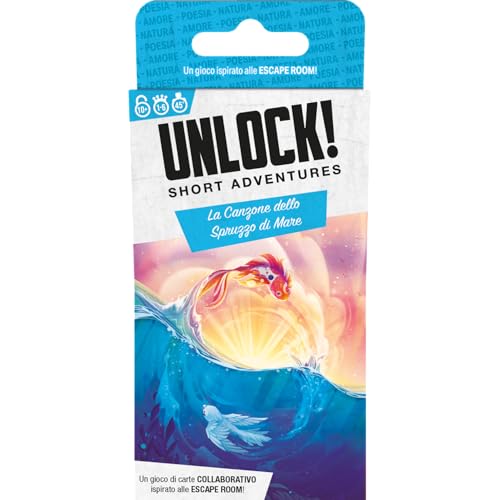 Asmodee Unlock! Short Adventures - Das Lied des Spruzzo di Mare, Brettspiel von Rätseln, 10+ Jahre, 1-6 Spieler, italienische Ausgabe Asmodee Unlock! Short Adventures - Das Lied des Spruzzo di Mare, Brettspiel von Rätseln, 10+ Jahre, 1-6 Spieler, italienische Ausgabe von Asmodee