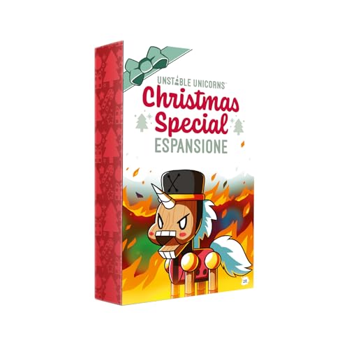Asmodee Unstable Unicorns: Christmas Special, Erweiterung Kartenspiel, Edition auf Italienisch von Asmodee
