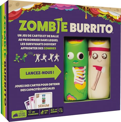 Asmodee - Zombie Burrito – Exploding Kittens – Gesellschaftsspiel – Spiel mit hektischen Gesellschaften – Familie und Freunde – ab 7 Jahren – 3 bis 6 Spieler – 15 Minuten – französische Version Asmodee - Zombie Burrito – Exploding Kittens – Gesellschaftsspiel – Spiel mit hektischen Gesellschaften – Familie und Freunde – ab 7 Jahren – 3 bis 6 Spieler – 15 Minuten – französische Version von Asmodee