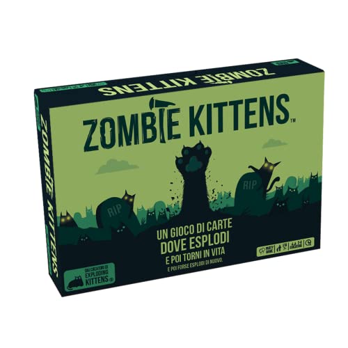 Asmodee - Zombie Kittens - Kartenspiel, Partyspiel, 2-5 Spieler, 7+ Jahre, italienische Ausgabe von Asmodee