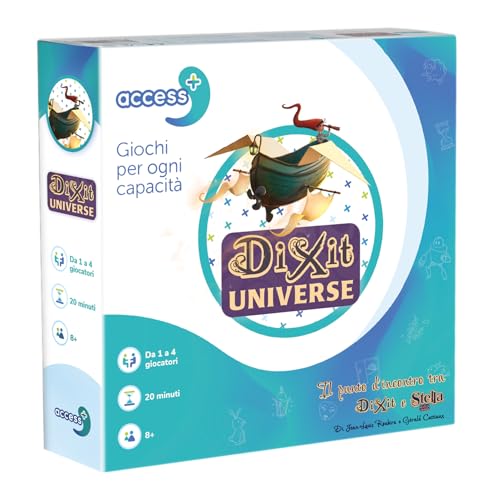 Asmodee: Dixit Universe Access+, Brettspiel, das die kognitiven Funktionen fördert, 1-4 Spieler, 8+ Jahre, italienische Ausgabe Asmodee: Dixit Universe Access+, Brettspiel, das die kognitiven Funktionen fördert, 1-4 Spieler, 8+ Jahre, italienische Ausgabe von Asmodee