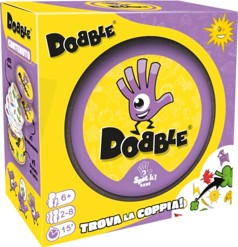 Asmodee: Dobble, Eco-Sleeve, lustiges Gesellschaftsspiel für die ganze Familie, 2 bis 8 Spieler, 6 Jahre und Ausgabe in Italienisch Asmodee: Dobble, Eco-Sleeve, lustiges Gesellschaftsspiel für die ganze Familie, 2 bis 8 Spieler, 6 Jahre und Ausgabe in Italienisch von Asmodee