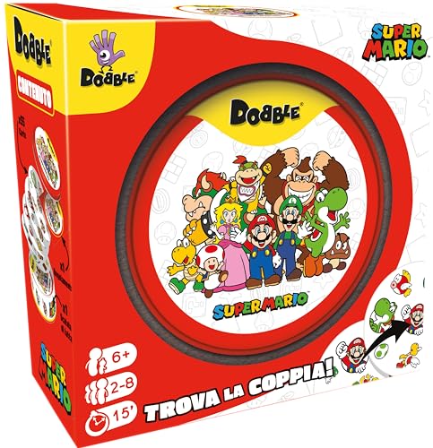 Asmodee: Dobble Super Mario, Eco-Sleeve, lustiges Brettspiel für die ganze Familie, 2-8 Spieler, 6+ Jahre, italienische Ausgabe Asmodee: Dobble Super Mario, Eco-Sleeve, lustiges Brettspiel für die ganze Familie, 2-8 Spieler, 6+ Jahre, italienische Ausgabe von Asmodee