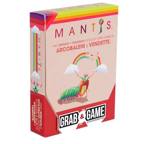 Asmodee: Mantis Grab & Game (Taschenversion), Brettspiel im Reisegröße, ab 10 Jahren, 2-4 Spieler, italienische Ausgabe von Asmodee