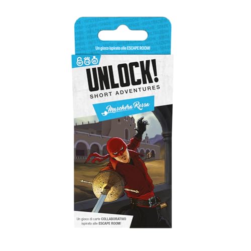 Asmodee: Unlock! Short Adventures: Rote Maske, Brettspiel von Rätseln, ab 10 Jahren, 1-6 Spieler, italienische Ausgabe Asmodee: Unlock! Short Adventures: Rote Maske, Brettspiel von Rätseln, ab 10 Jahren, 1-6 Spieler, italienische Ausgabe von Asmodee