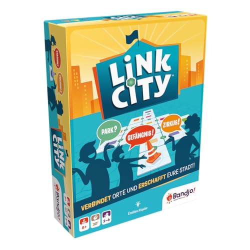 BlueOrange, Link City, Familienspiel, Brettspiel, 2-6 Spieler, Ab 8+ Jahren, 30 Minuten, Deutsch von BlueOrange