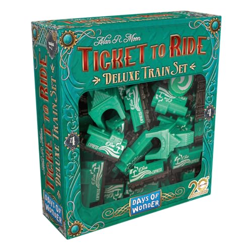 Days of Wonder, Zug um Zug – Deluxe Train Sets, 1 Set in Grün, Erweiterung, Familienspiel, Brettspiel, 2-5 Spieler, Ab 8+ Jahren, 30 Minuten, Sprachneutral Days of Wonder, Zug um Zug – Deluxe Train Sets, 1 Set in Grün, Erweiterung, Familienspiel, Brettspiel, 2-5 Spieler, Ab 8+ Jahren, 30 Minuten, Sprachneutral von Asmodee