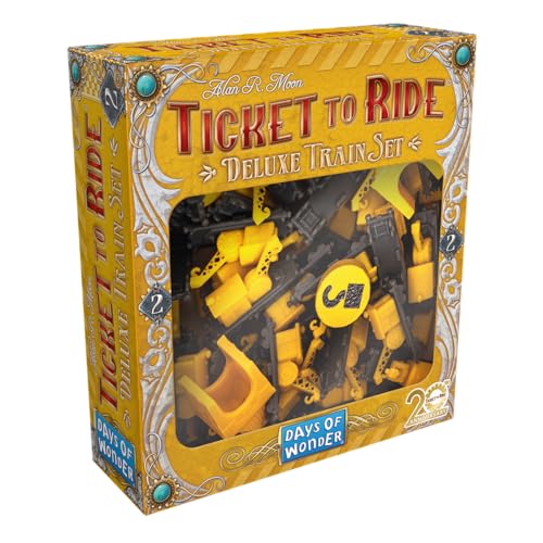Days of Wonder, Zug um Zug – Deluxe Train Sets, 1 Set in Gelb, Erweiterung, Familienspiel, Brettspiel, 2-5 Spieler, Ab 8+ Jahren, 30 Minuten, Sprachneutral von Days of Wonder