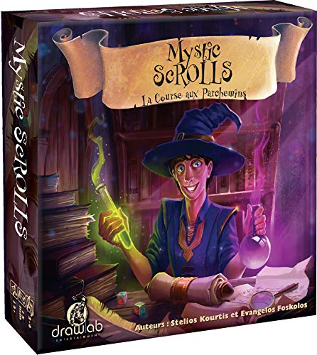 Drawlab Entertainment Mystic Scrolls Gesellschaftsspiel, ab 12 Jahren, 2-4 Spieler, 15 Minuten von Asmodee